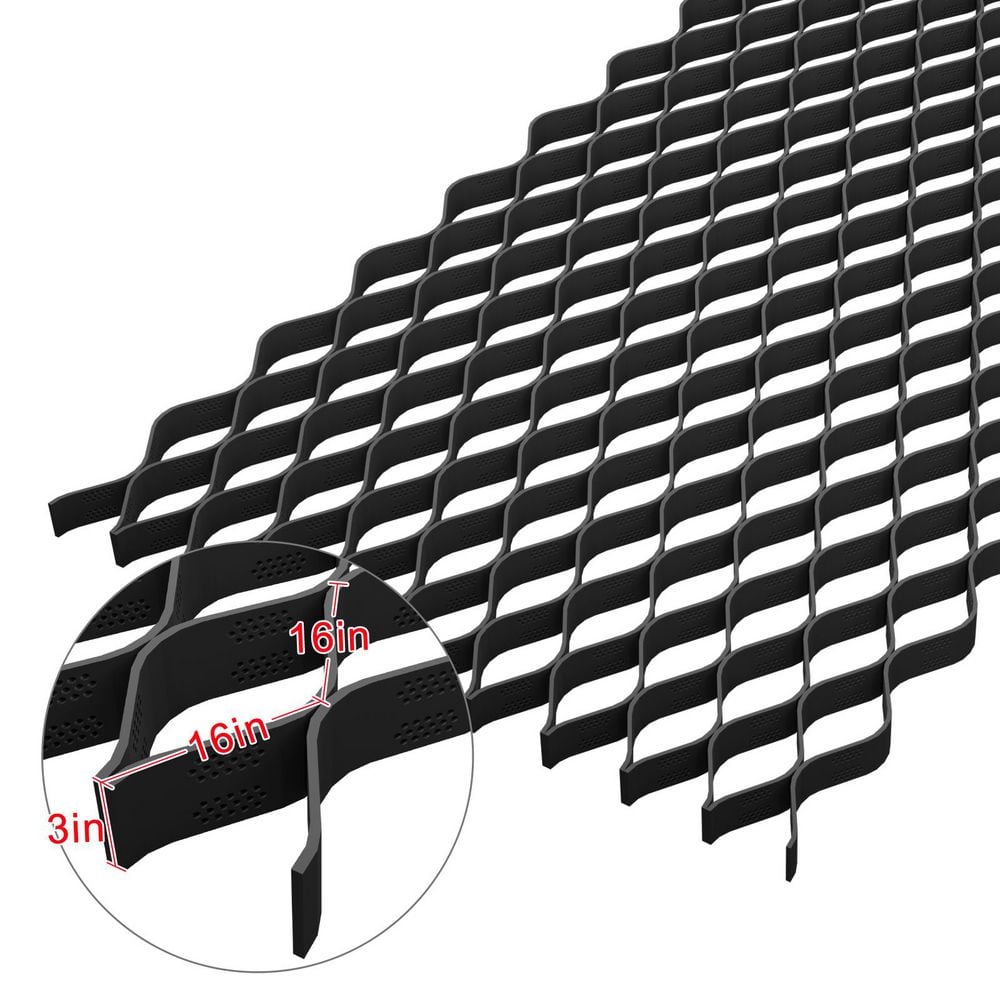 10 ft. x 16.5 ft. x 3 in. L Series Plastic Ground Geo Grid Driveway Ground Pavers Geocell - Hercitys