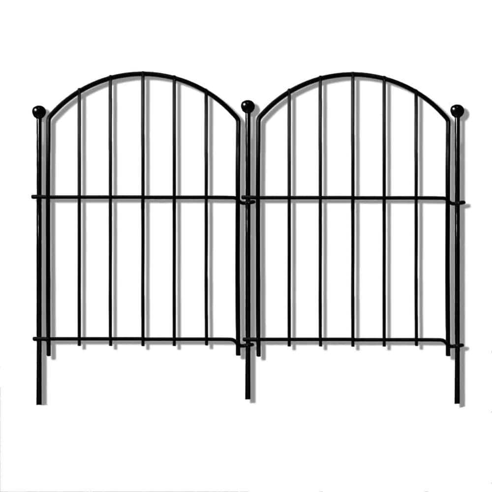 24 in. H x 13 in. L Metal Garden Fence, 10-Pack - Hercitys
