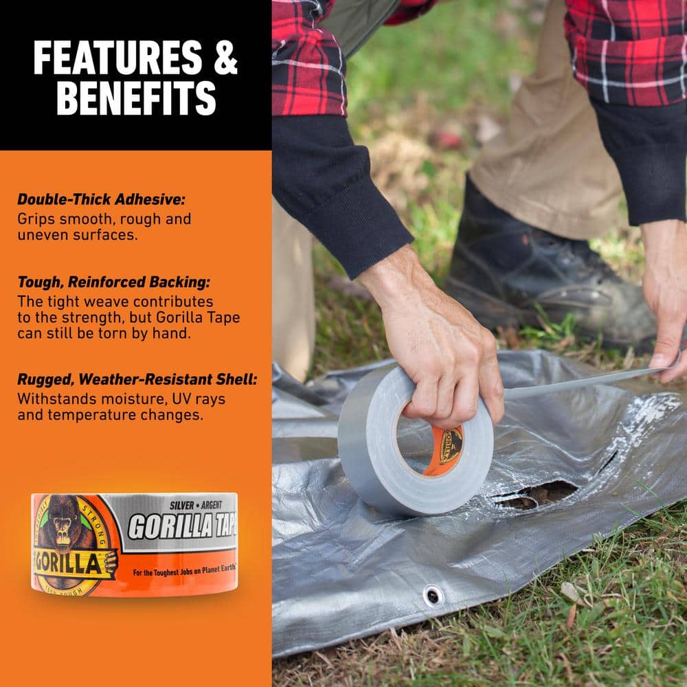 30 yd. Silver Duct Tape (6-Pack) - Hercitys