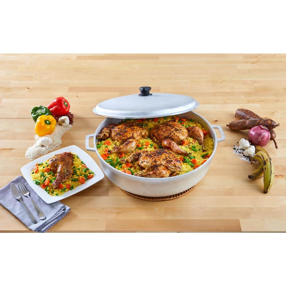 17.9 qt. Cast Aluminum Caldero with Natural Finish - Hercitys