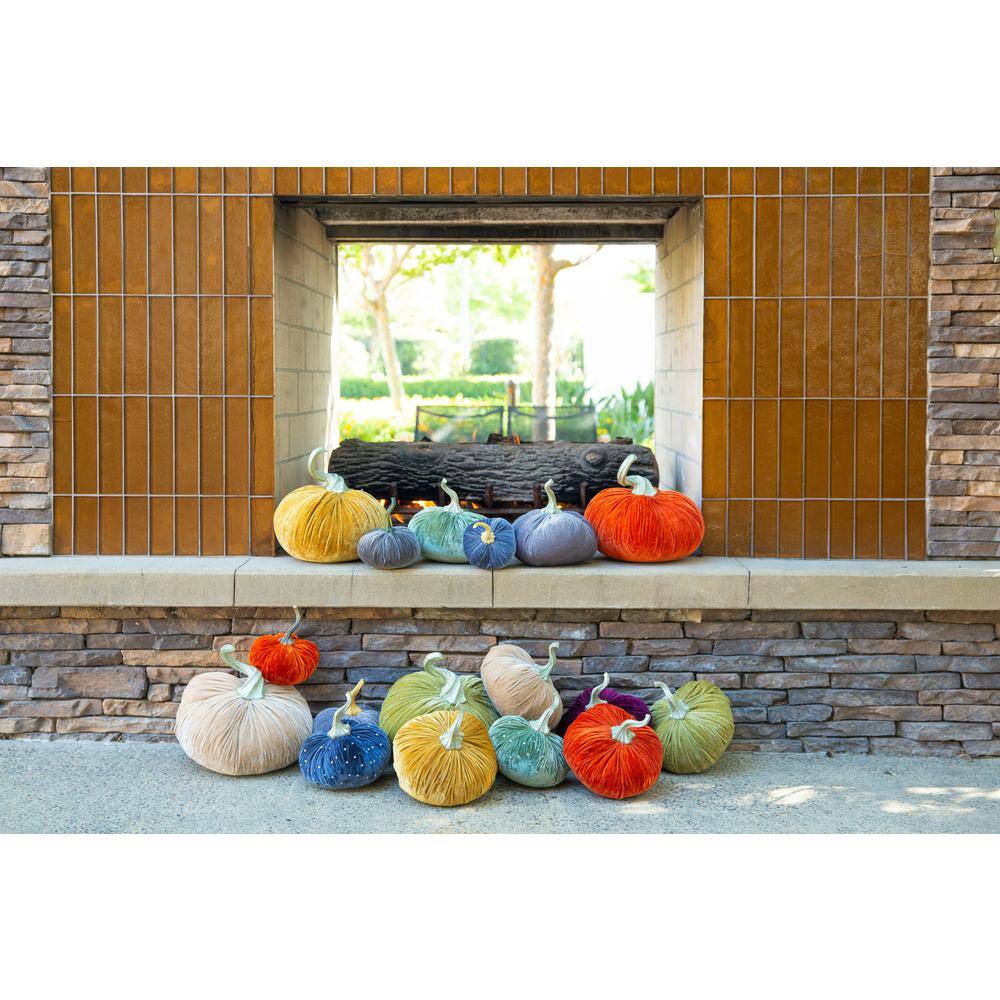 4.75 in. D x 6.5 in. H Small Black Velvet Pumpkin - Hercitys