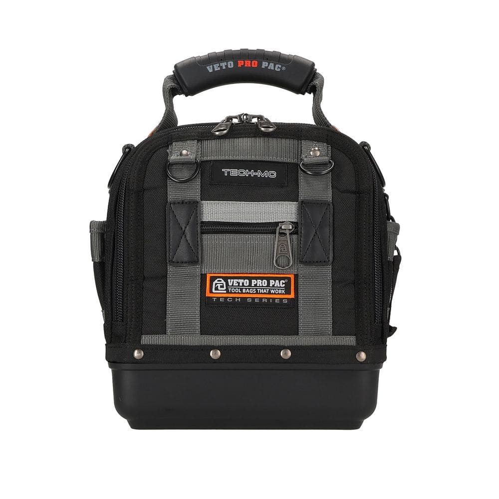 12 in. 38-Pocket Original Nylon Bag/Tote Padded Handle;Zippered Top;Shatterproof;Waterproof;Weatherproof;Shoulder Strap - Hercitys