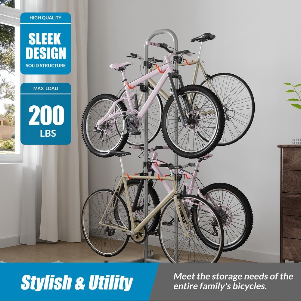 4-Bike Freestanding Vertical Rack - Hercitys
