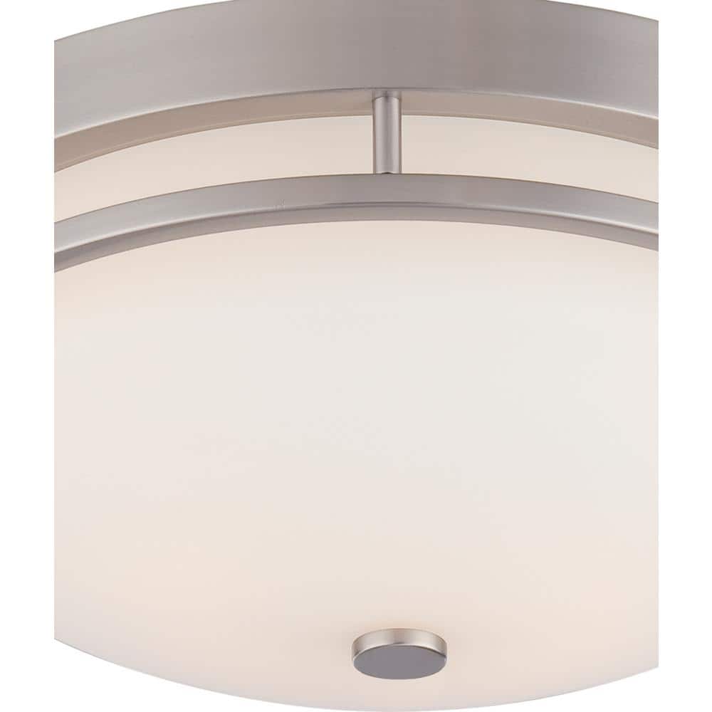 2-Light Brushed Nickel Flush Mount - Hercitys