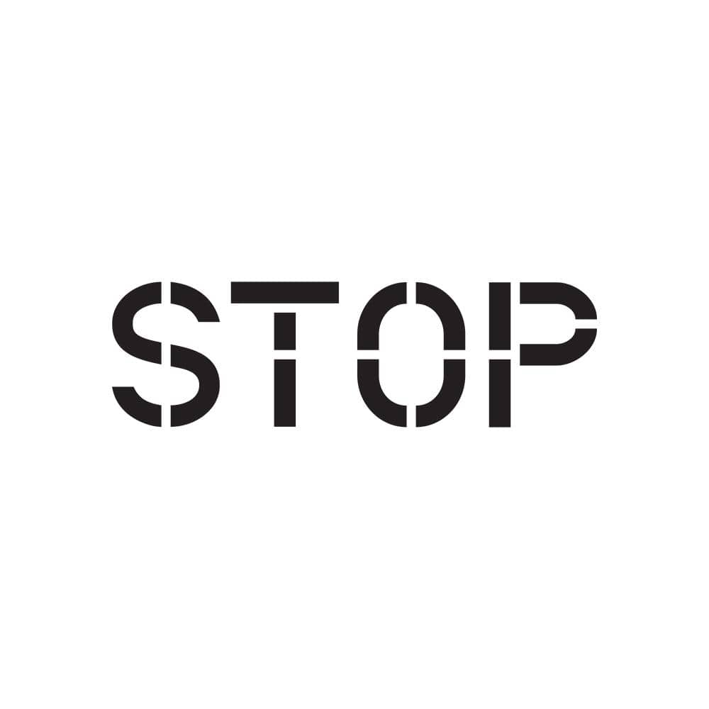 36 in. Stop Stencil - Hercitys