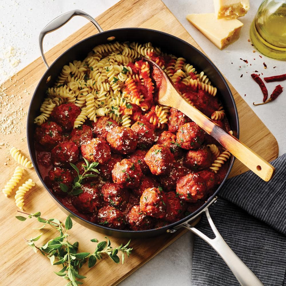 5.5 qt. Hard-Anodized Aluminum Nonstick Covered Deep Saute Pan - Hercitys