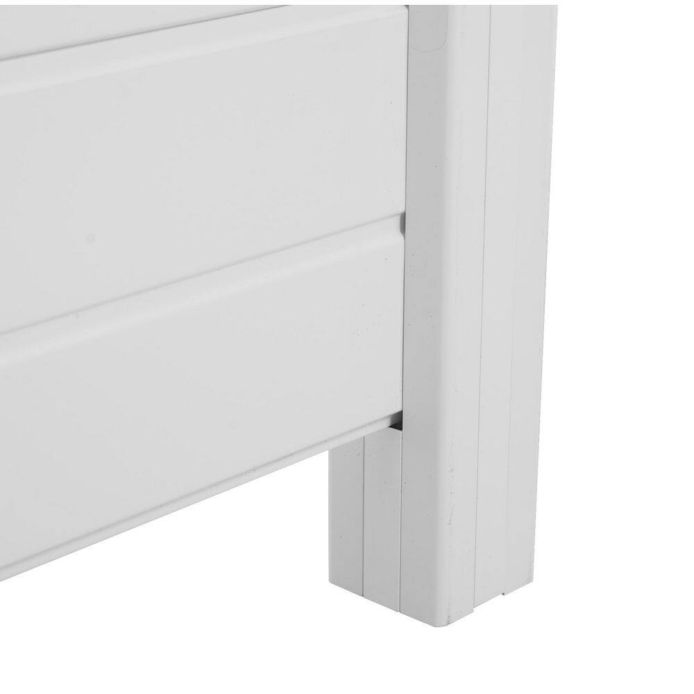 50 in. W x 50 in. H 2-Panels Vinyl Fence Privacy Screen - Hercitys