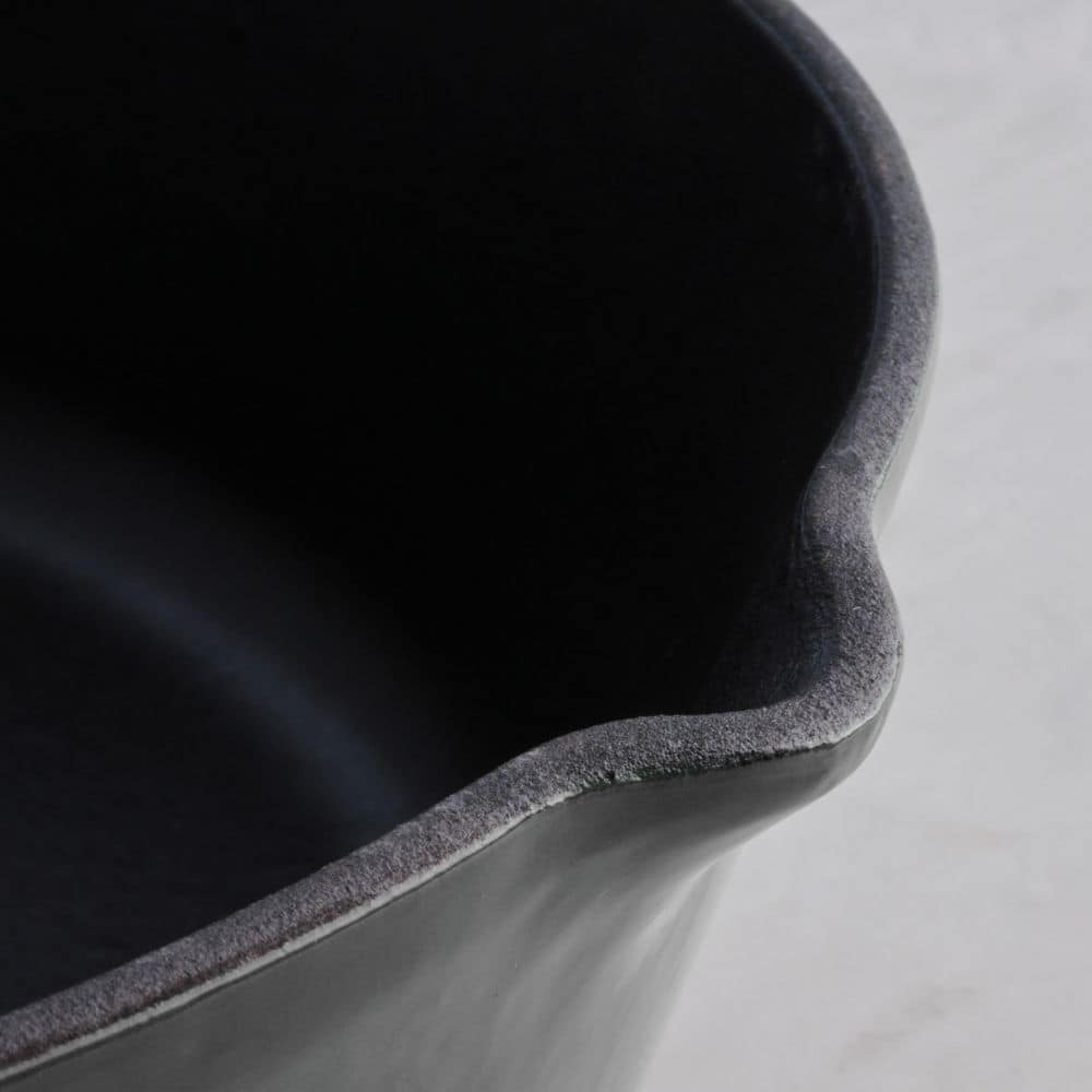 12 in. Enameled Covered Cast Iron Skillet-Smoke with Gold Stainless Steel Knob - Hercitys