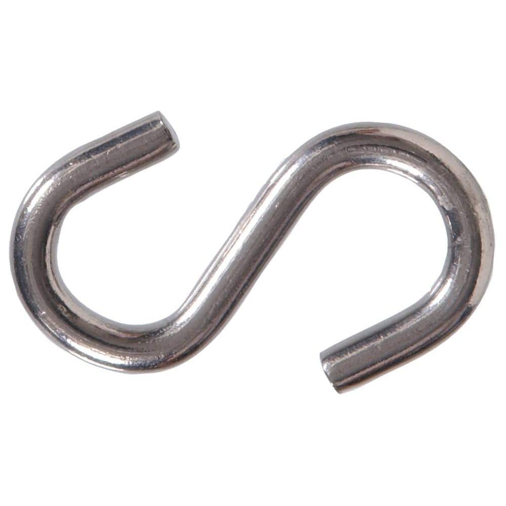0.307 in. x 3 in. Stainless Steel S-Hook (10-Pack) - Hercitys