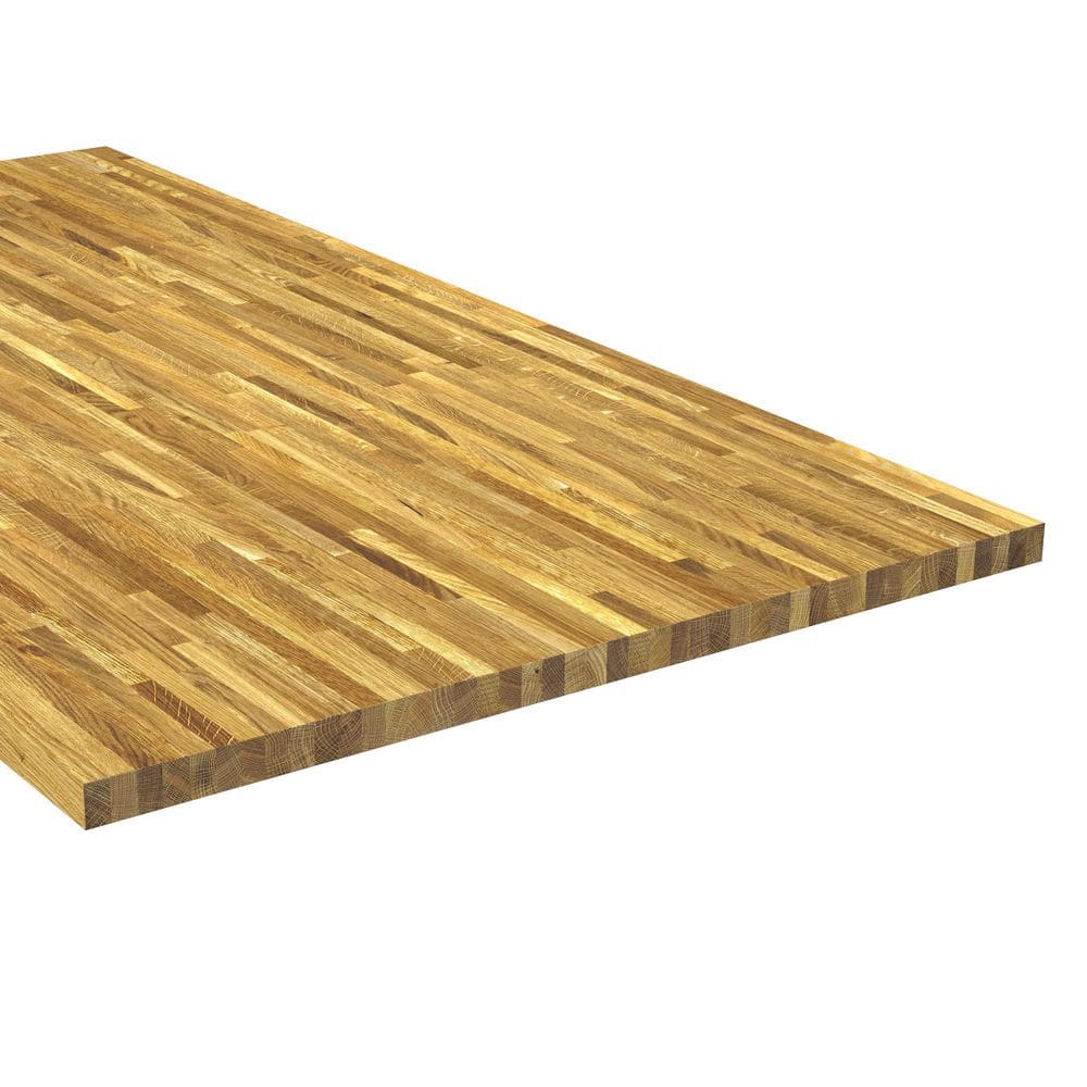 4 ft. L x 30 in. D Unfinished Birch Solid Wood Butcher Block Desktop Countertop With Eased Edge - Hercitys