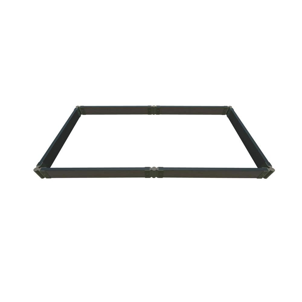 4 ft. x 8 ft. x 5.5 in. Weathered Wood Composite Raised Garden Bed – 2 in. Profile - Hercitys