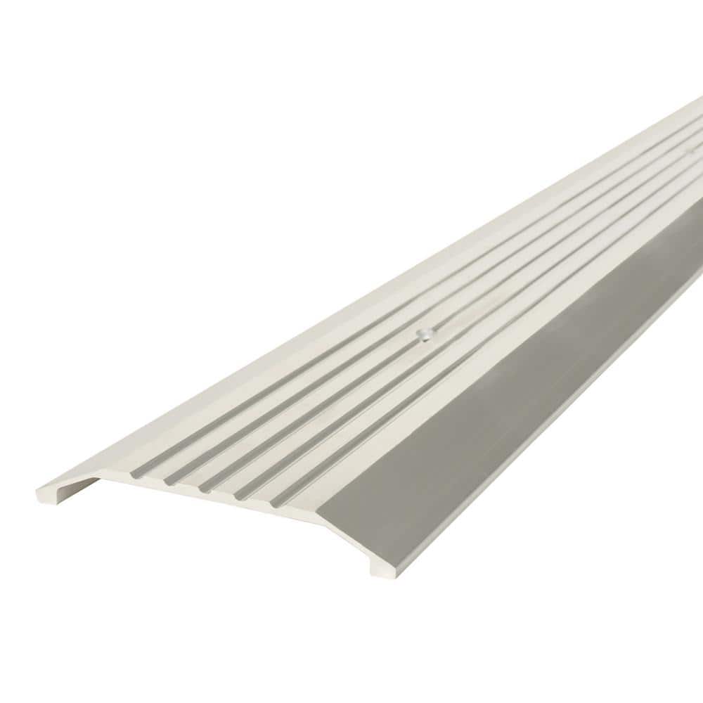 3.875 in. x 36 in. Silver Aluminum Commercial Flat-Profile Door Weatherstripping Threshold - Hercitys