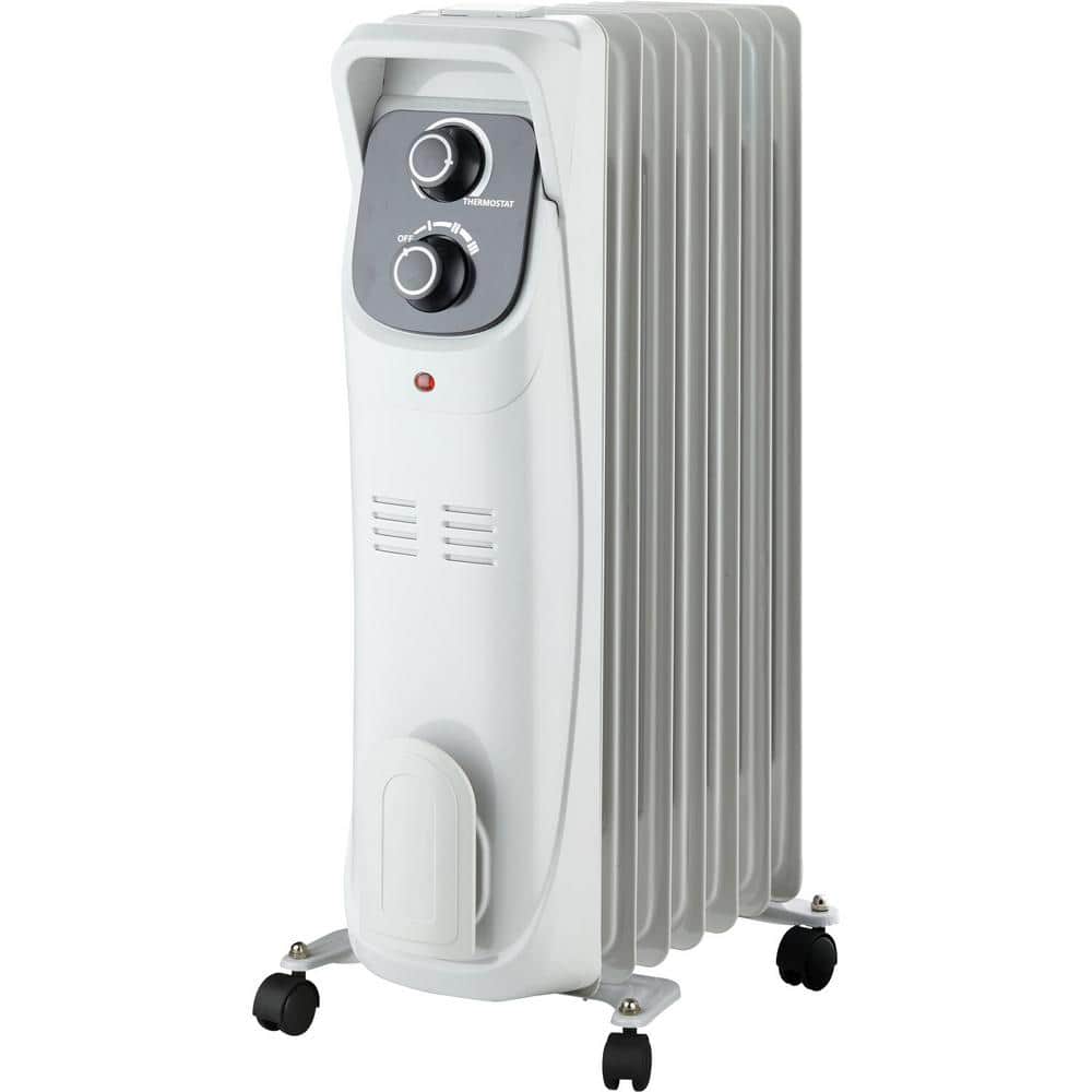 1500W Oil Filled Radiator, Electric, Gray - Hercitys