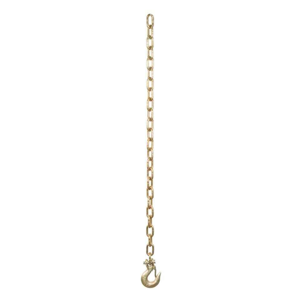 35″ Safety Chain with 1 Clevis Hook (12,600 lbs., Yellow Zinc) - Hercitys
