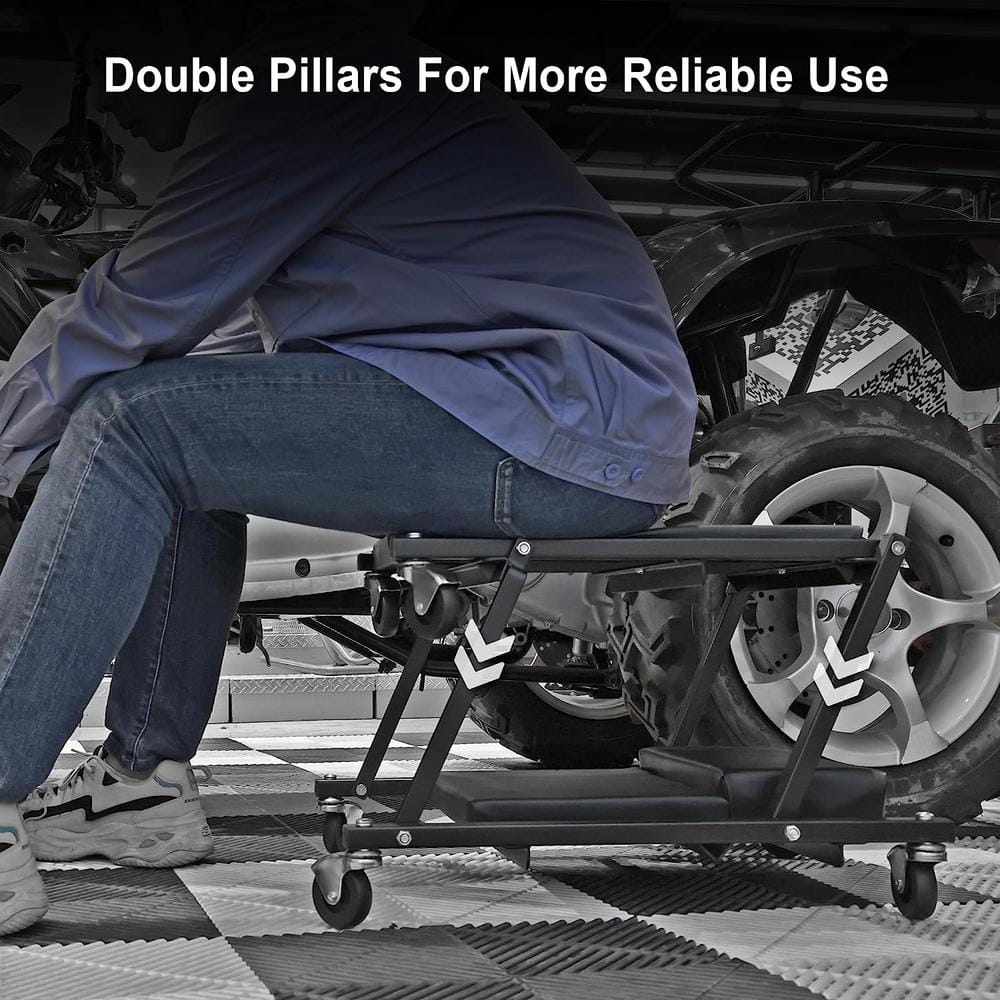 300lbs. 36in. Creeper Seat, Foldable Creeper.with 6 pcs Wheels. - Hercitys