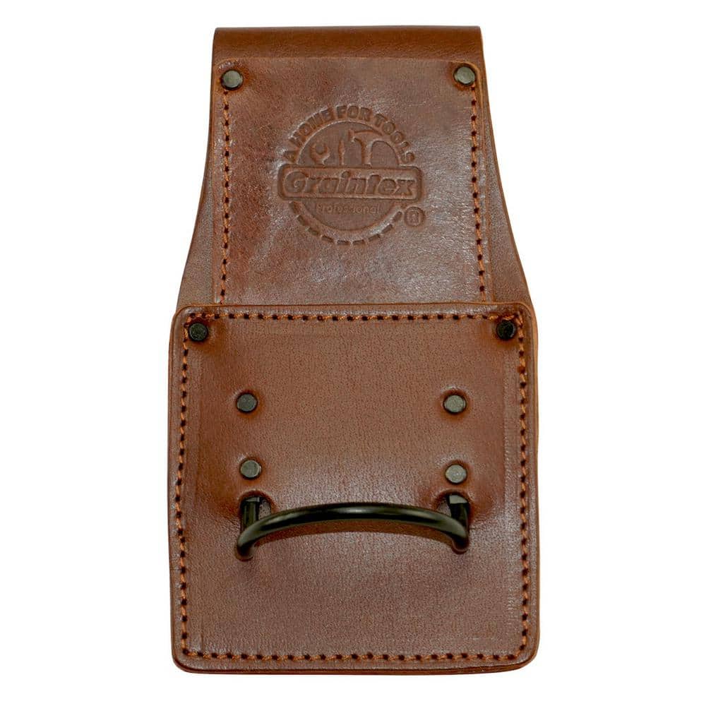 2 in. Ambassador Series Top Grain Brown Leather Hammer Holder - Hercitys