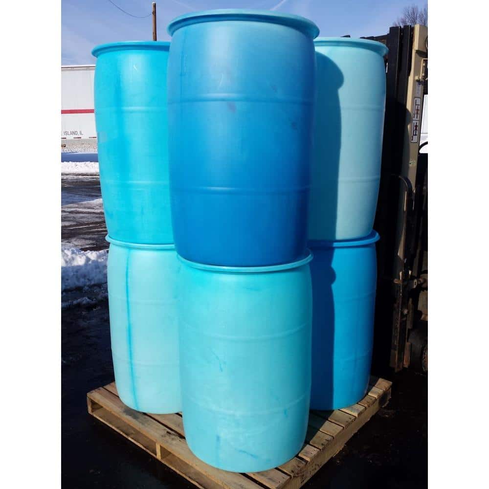 55 Gal. Blue Industrial Plastic Drum - Hercitys