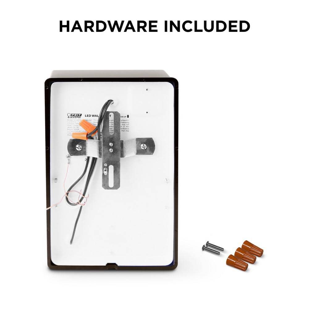 1450 Lumen Integrated LED Bronze Dusk to Dawn Wall Pack Light, 4000K - Hercitys