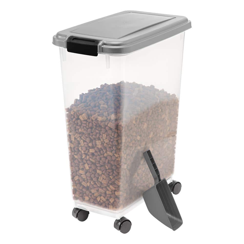 47 Qt. Airtight Pet Food Container in Chrome - Hercitys