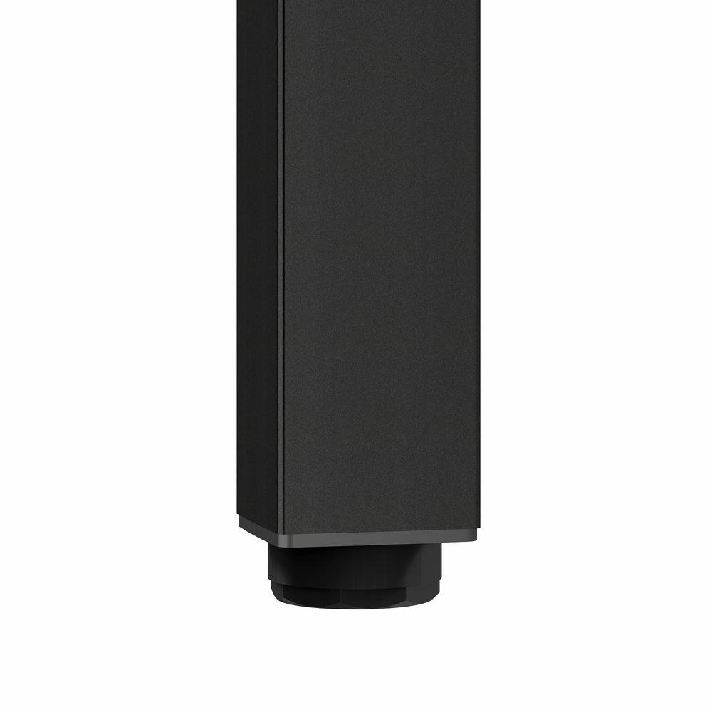 (4-Pack) 7 7/8 in. (200 mm) Matte Black Metal Square Furniture Leg with Leveling Glide - Hercitys