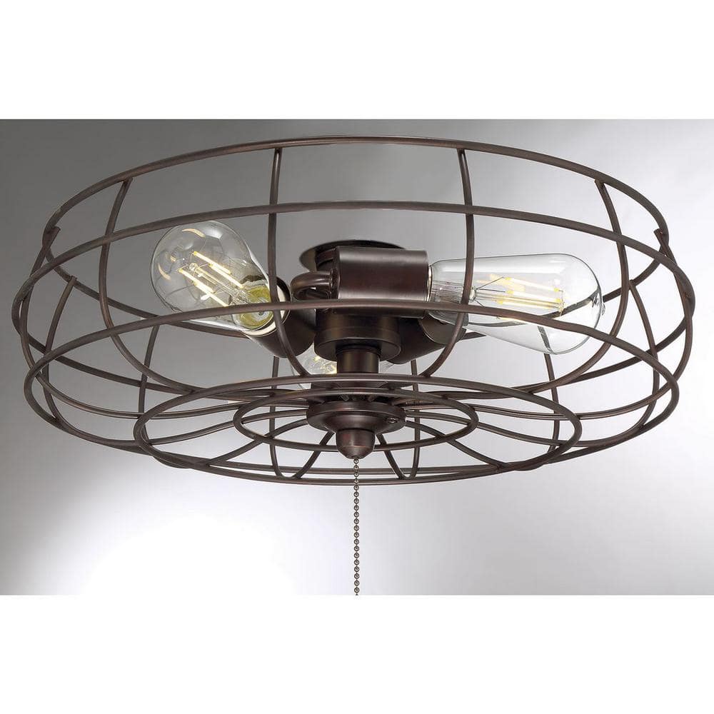 3-Light Oil Rubbed Bronze Globe Ceiling Fan Light Kit - Hercitys