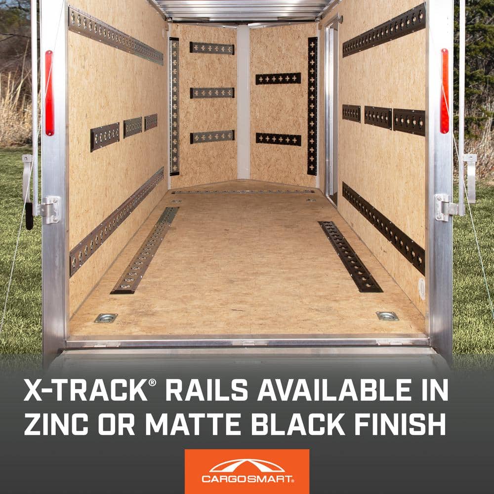 24 in. Matte Black X-Track Rail – 1 pack - Hercitys