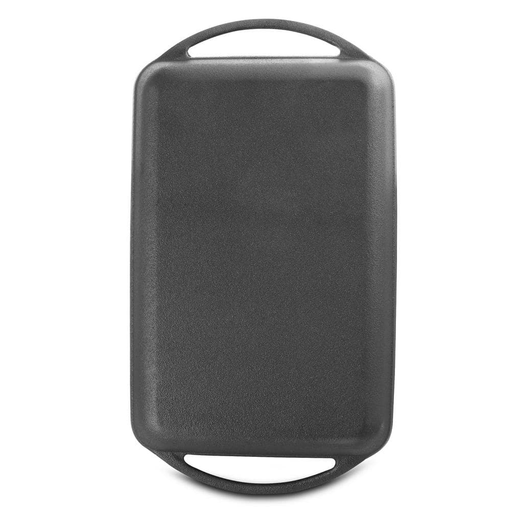 12.5 in. x 8.3 in. Black Pre-Seasoned Cast Iron Griddle - Hercitys