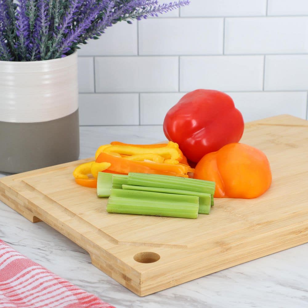 17.5 x 12 Inch Bamboo Wood Cutting Board - Hercitys
