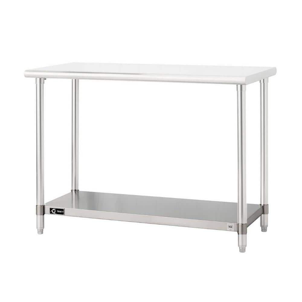 44 in. W x 17 in. D Individual NSF Stainless Steel Kitchen Prep Table Shelf - Hercitys