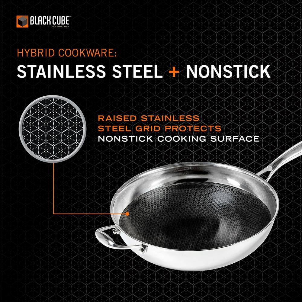 12.5 in. Hybrid Quick Release Wok in Stainless Steel - Hercitys
