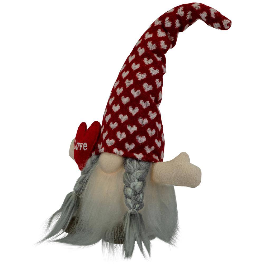 13 in. Lighted Girl Valentine’s Day Gnome with Love Heart - Hercitys