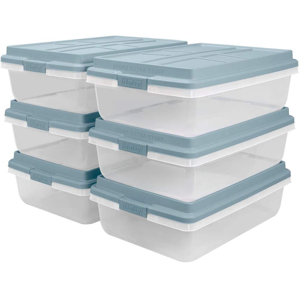 40 qt. Clear Hi Rise Storage Bin – 6 Units - Hercitys