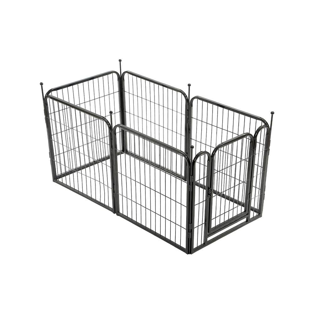 22 in. H Garden Fence Portable Outdoor Folding 6-Panel Heavy Duty Metal Pet Playpen - Hercitys