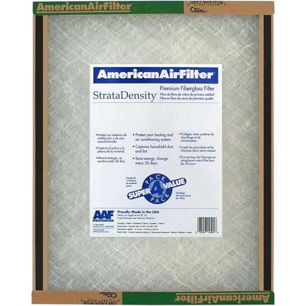 16 in. x 25 in. x 1 in. Strata Fiberglass MERV 1 Air Filter (12 Pack) - Hercitys