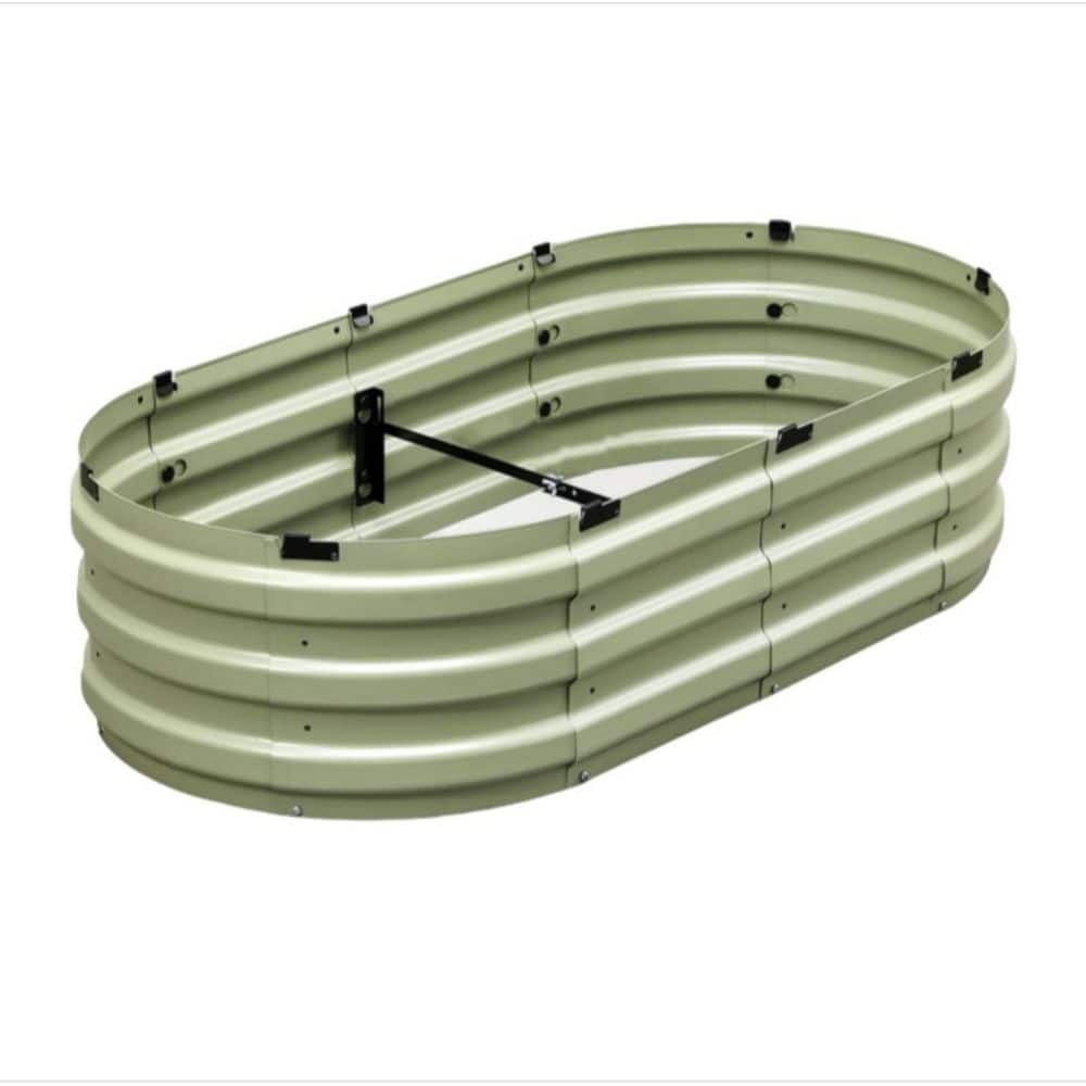 47 in. L x 24 in. W x 12 in. H Metal Planter Raised Garden Bed（Olive Green） - Hercitys