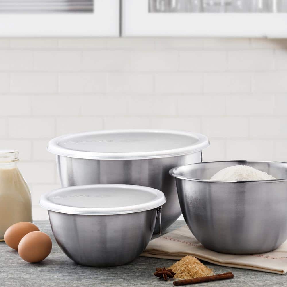 3-Piece Stainless Steel Mixing Bowl Set - Hercitys