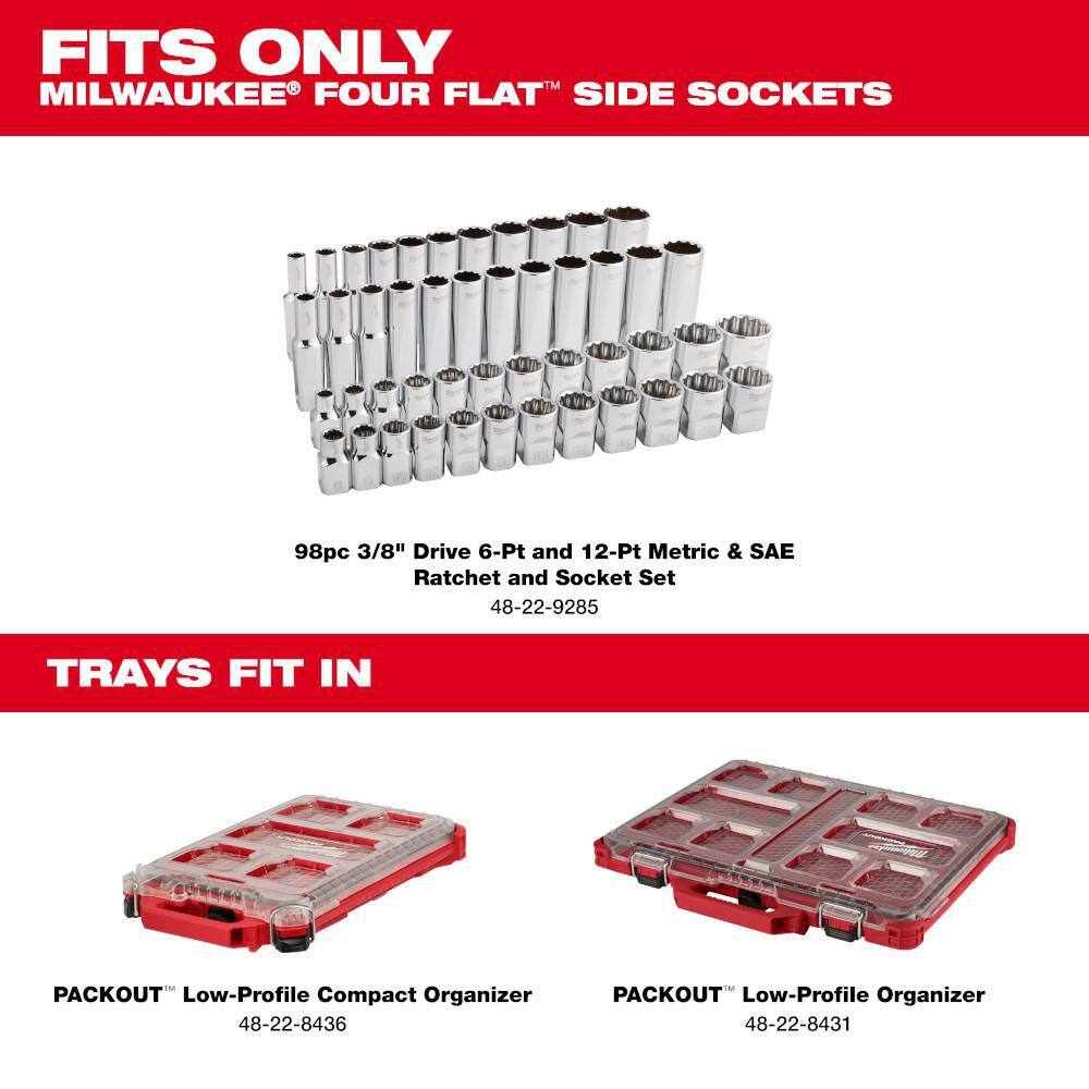3/8 in. Drive 6-Point and12-Point Metric & SAE Ratchet and Socket Trays - Hercitys