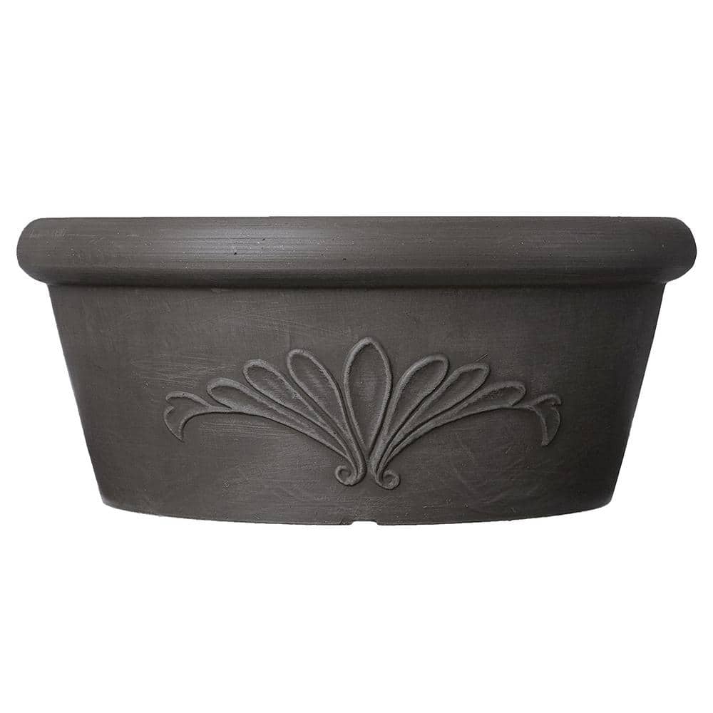 10 in. x 3-1/2 in. Dark Charcoal PSW Bulb Pan Pot - Hercitys