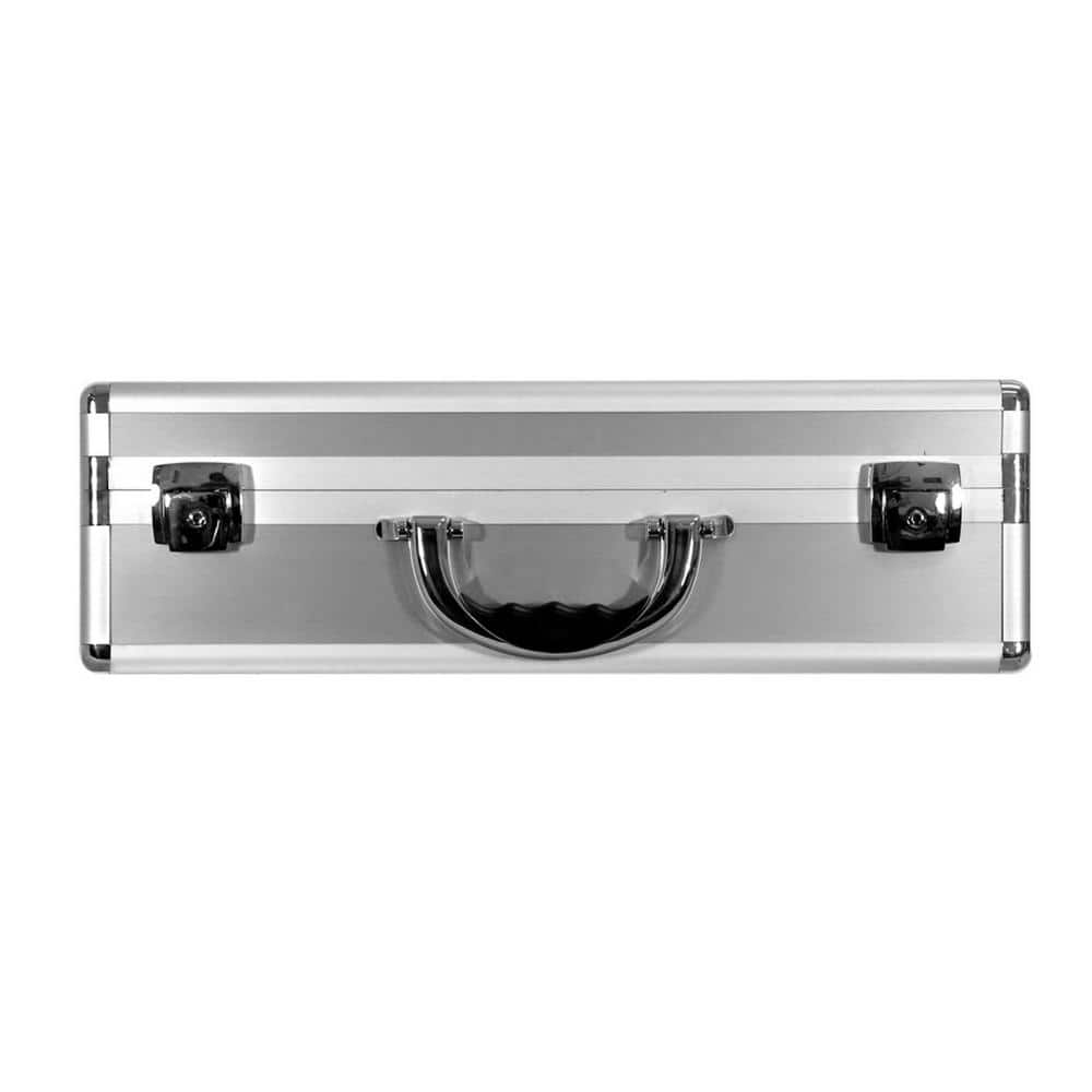15 in. Smooth Aluminum Tool Case with Foam in Silver - Hercitys