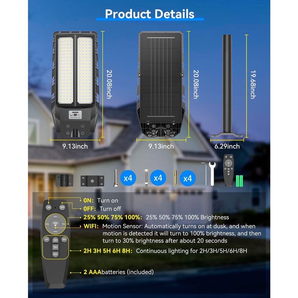 15000 Lumens 700-Watt 240° Black Motion Sensing Dusk to Dawn Integrated LED Flood Light - Hercitys