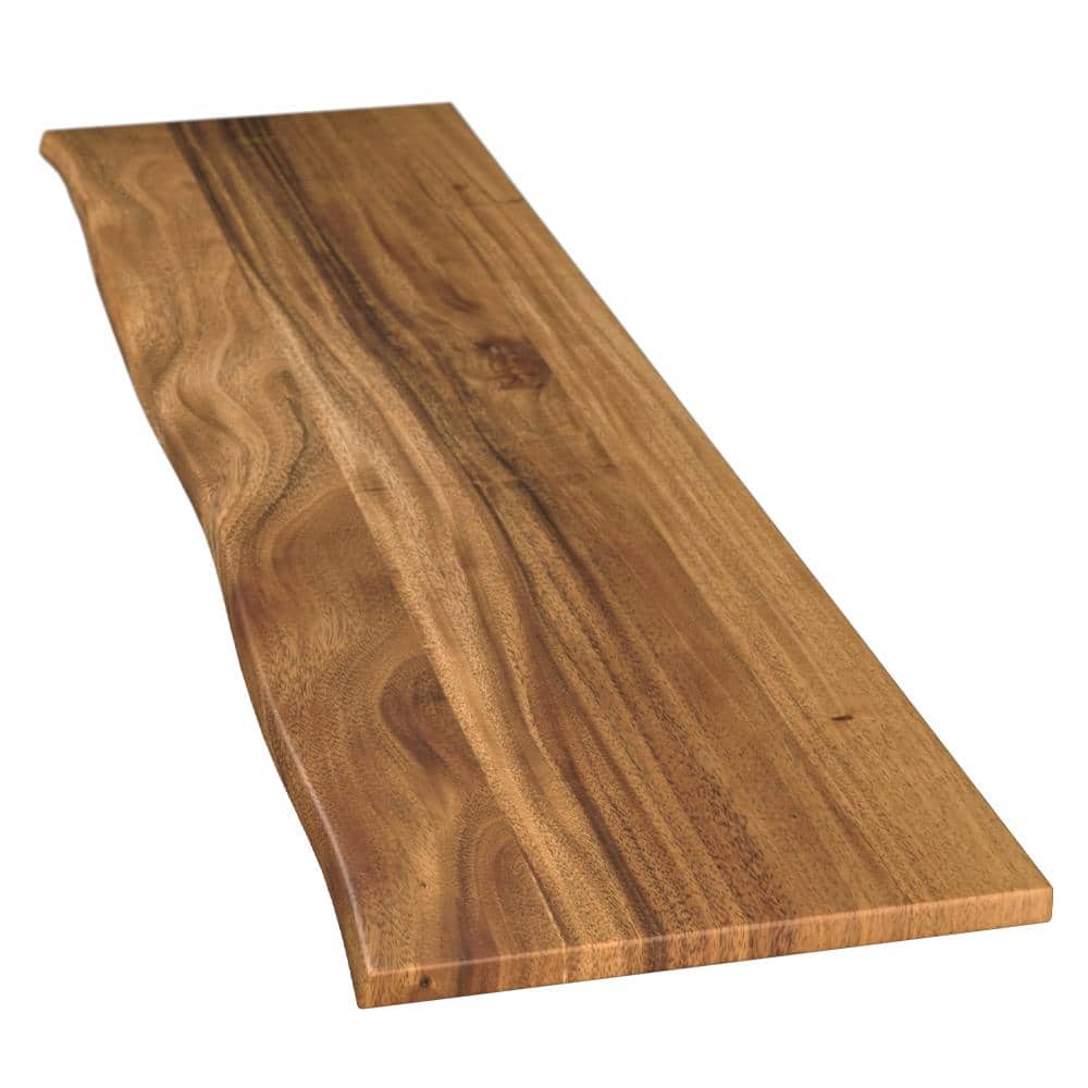 4 ft. L x 25 in. D Unfinished Birch Solid Wood Butcher Block Countertop With Square Edge - Hercitys