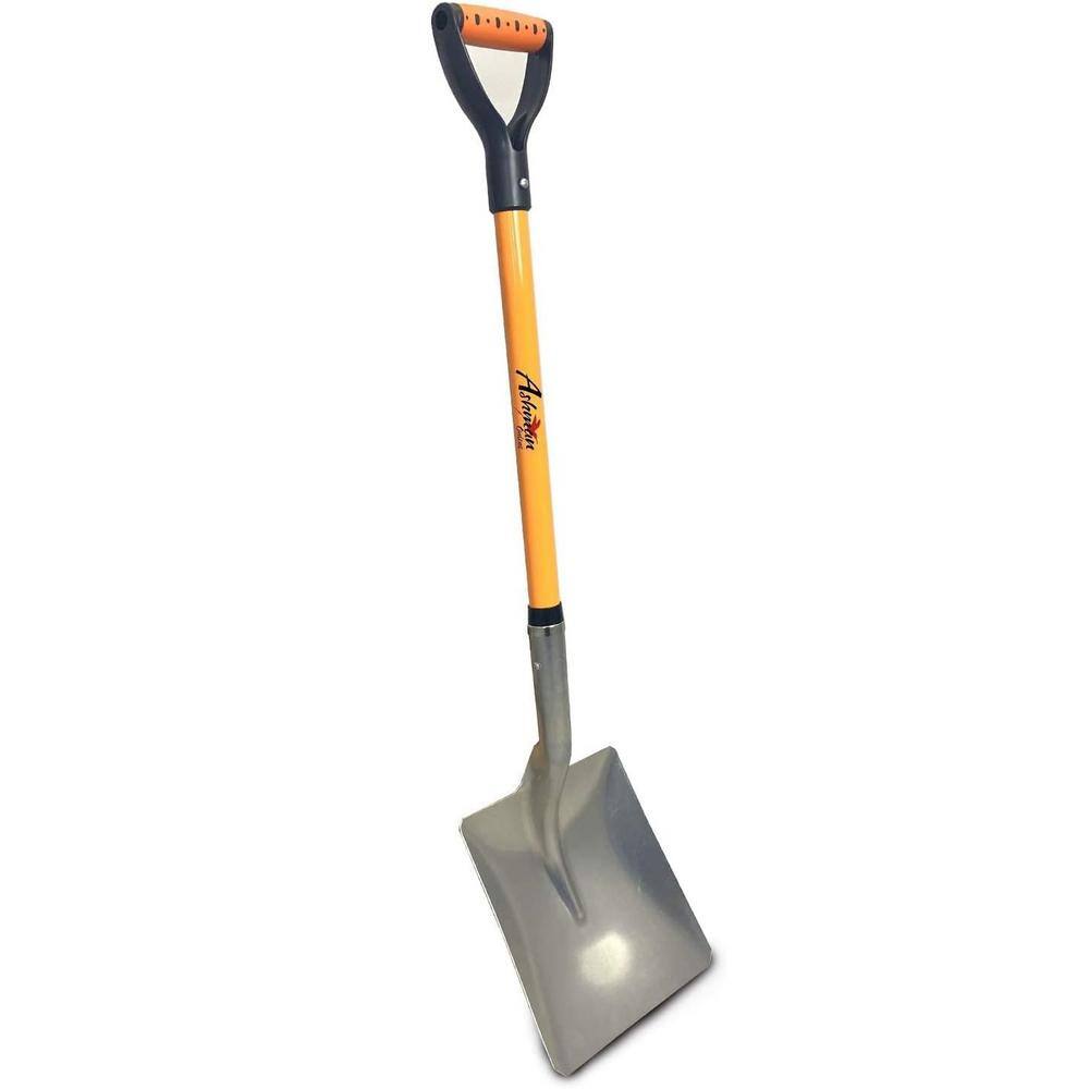 46 in. L Durable Fiberglass Handle Large Aluminum Square Head Shovel, Ashman Snow Shovel Square Aluminum (6-Pack) - Hercitys