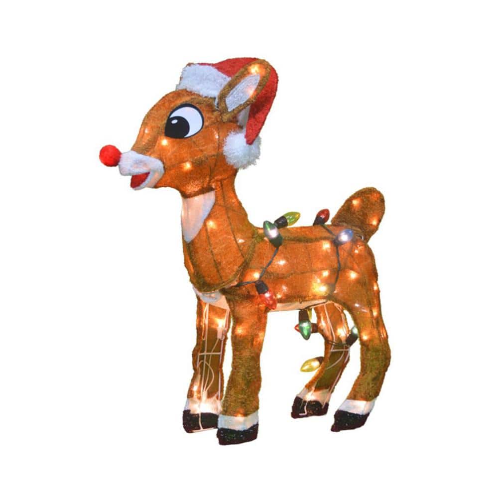 24 in. 3D PreLit Rudolph with C9 Light Strand - Hercitys