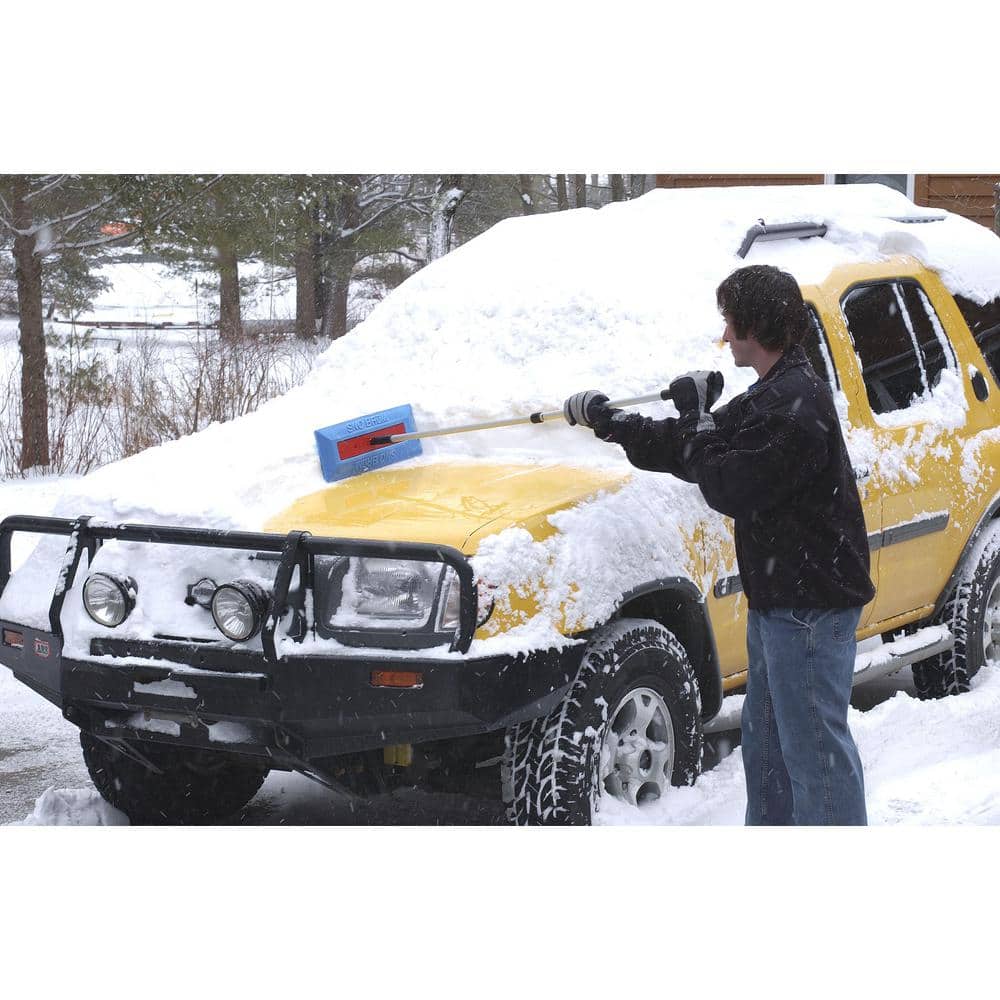 17 in. W Snow Broom with 48 in. Telescoping Handle - Hercitys