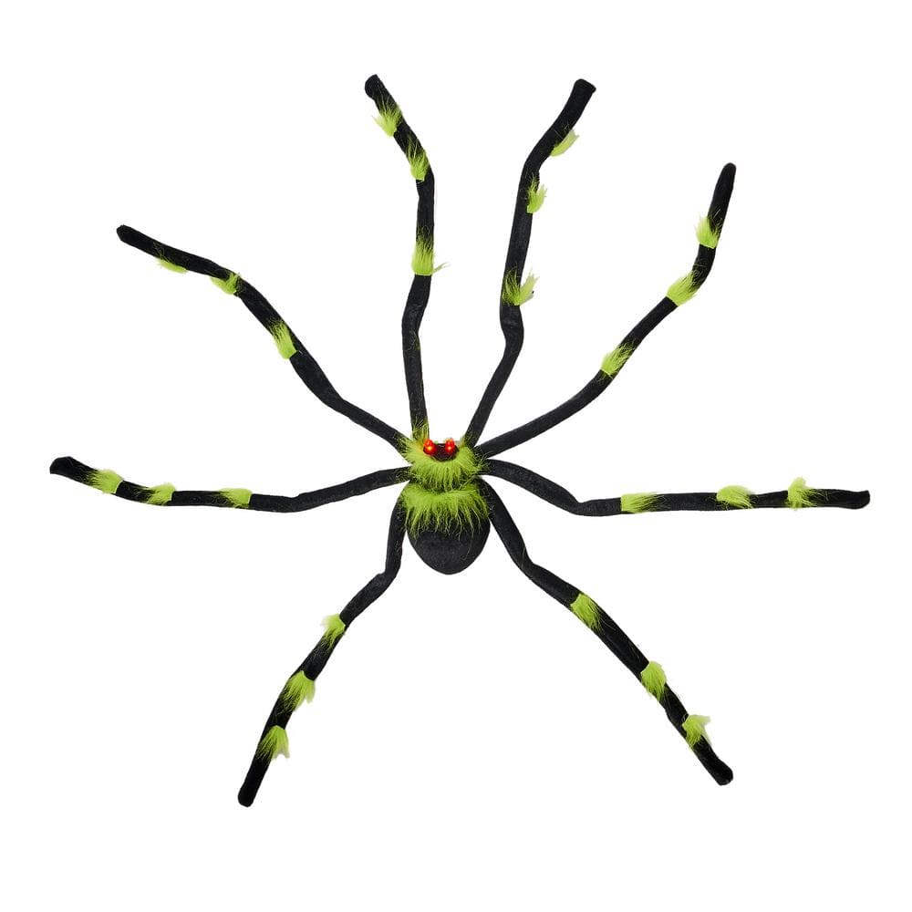 28 in. Black and Green Tarantula with Flashing Eyes - Hercitys