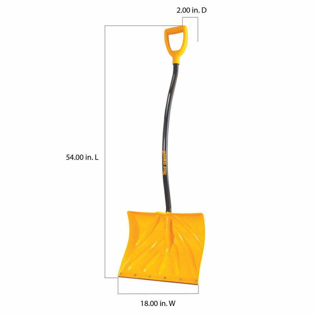 18 in. Ergonomic Mountain Mover Metal Handle Plastic Snow Shovel - Hercitys
