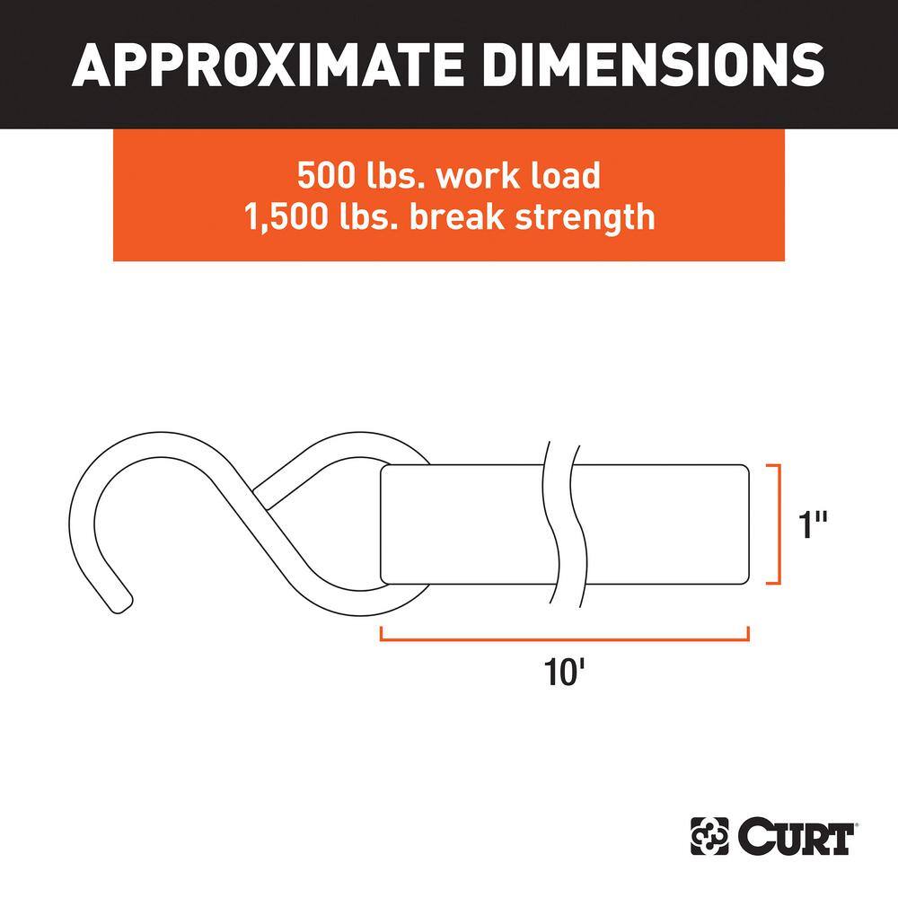 10′ Red Cargo Straps with S-Hooks (500 lbs., 2-Pack) - Hercitys