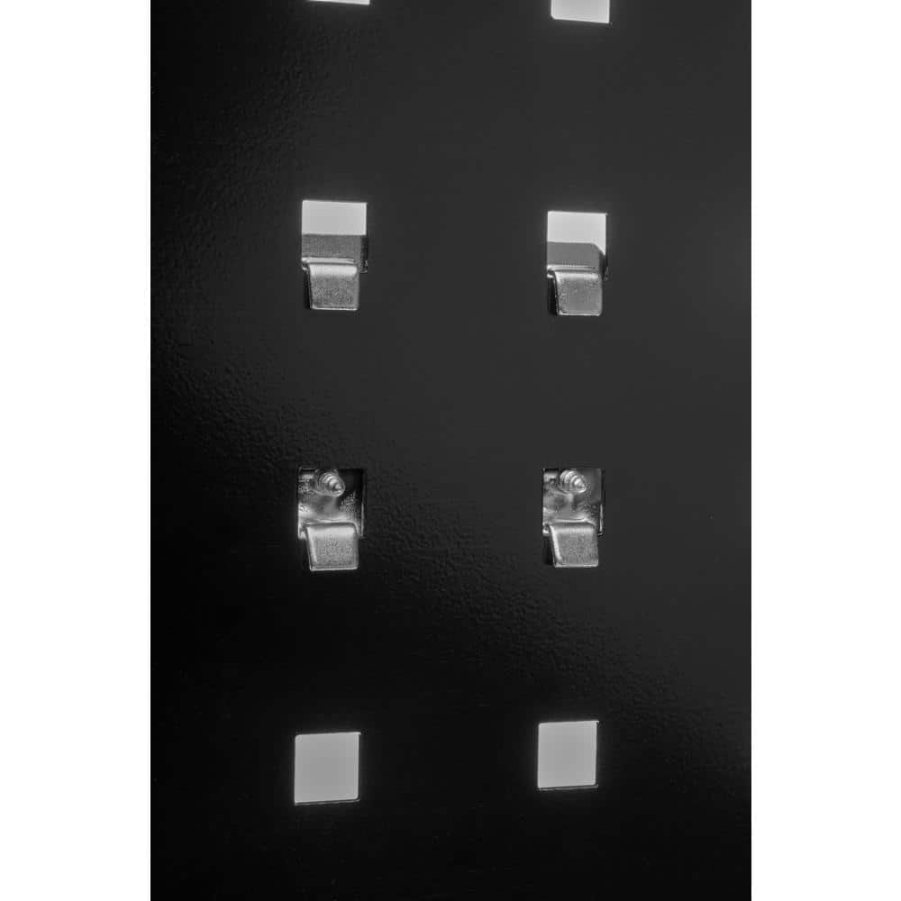 12 in. W x 6 in. D Black Epoxy Powder Coated Steel Garage Wall Shelf - Hercitys