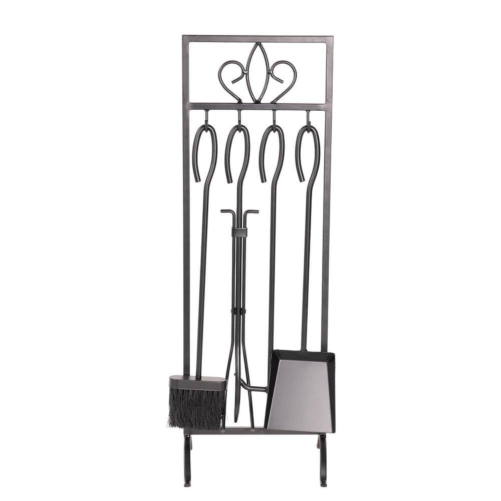 5-Piece Iron Fireplace Tool Set - Hercitys