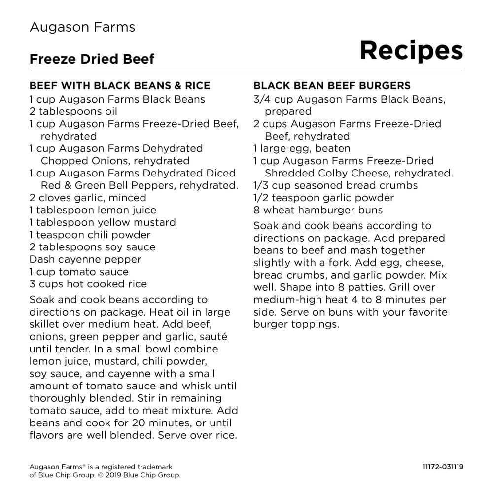 16 oz. Freeze Dried Precooked Beef Chunks - Hercitys